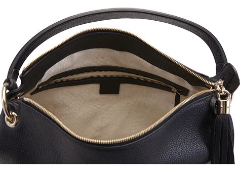 Gucci Soho Pebbled Hobo Bag Black in Leather with Gold